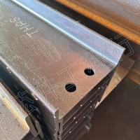 晉盟企業有限公司委託H行鋼裁切、鑽孔加工