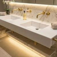 Plan vasque double Surf 