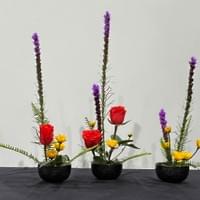 Jose's One Row Moribana arrangement