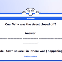 Scrambe! Build a Sentence Race