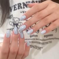 鏡面款美甲 新店大坪林美甲 小隻