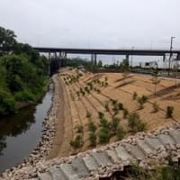 New riverbank + stairs to the water