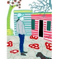 man watching the tree