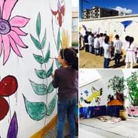 Wall painting with marocco school