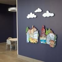 Children's Clinic wall sculpture of Crookston