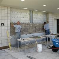 Brick Masons during install