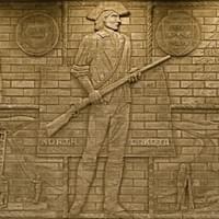 20'x6' Brick Relief Sculpture Installed