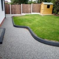 Resin Bound Aggregate with Step & Retaining Wall