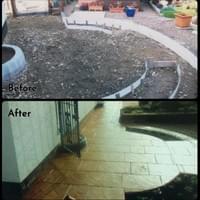 Concrete Imprint with Flower Bed Cut-out 