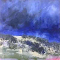 Hilltop tempest, 61 x 61cm, $400 unframed