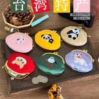 台湾名産 刺繍がま口バッグ