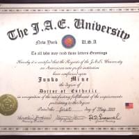 平成１５年　 ドクターオブエステティック博士号 受賞