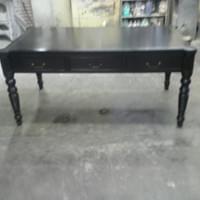 Desk with leather top