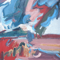 huile sur bois, 23x24cm, 2026