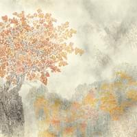 Autumn Woods & Cloudy Cliffs 