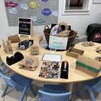 Learning table set up in the Echidna Room