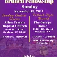 CHURCH SERVICE & BRUNCH FELLOWSHIP  SUNDAY - NOVEMBER 19, 2017