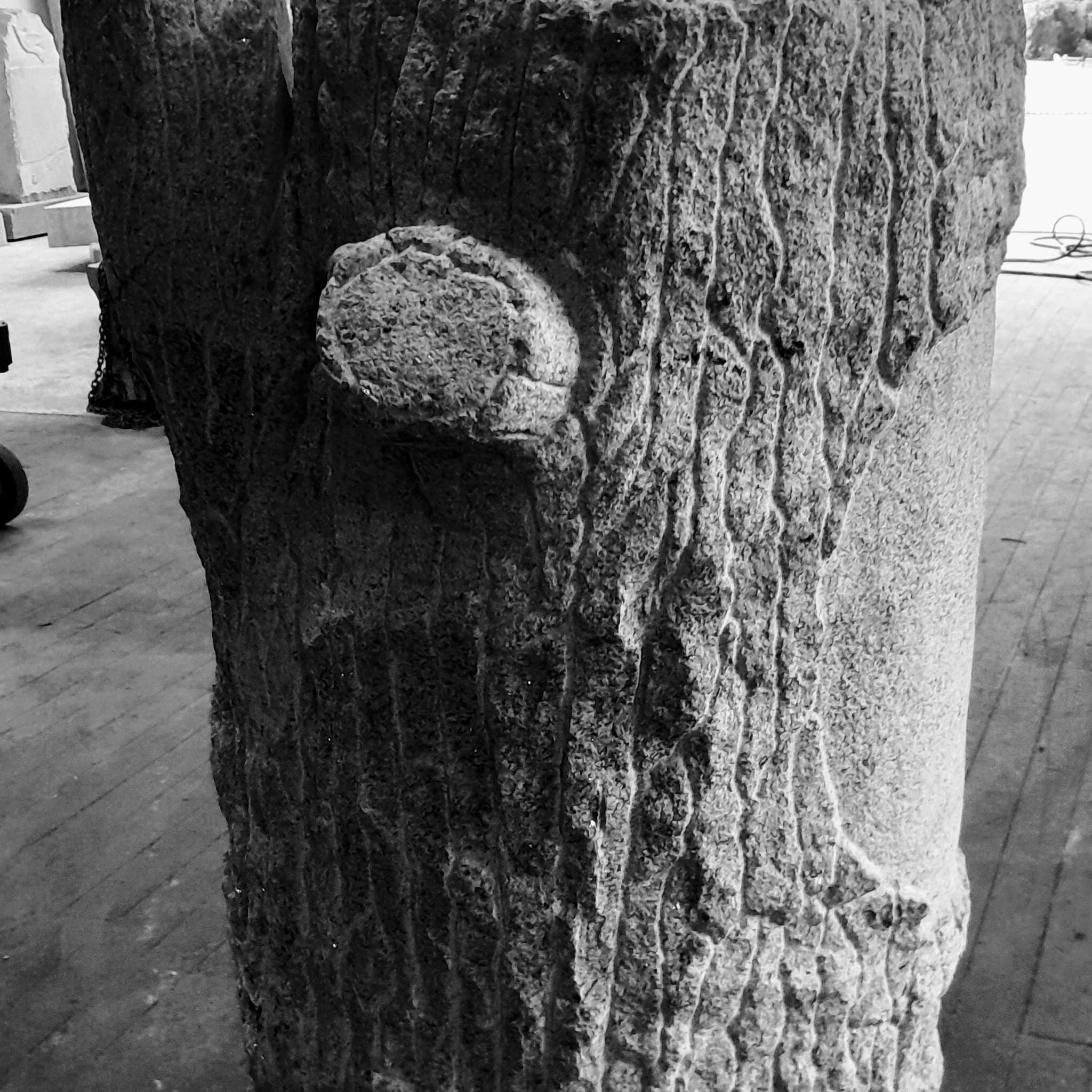 Tree Trunk Headstone