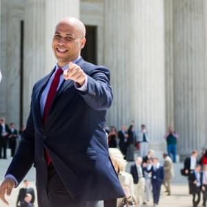 On assignment at the Supreme Court. Senator Cory Booker