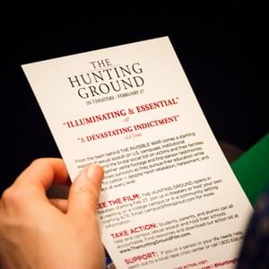 On assignment for The Hunting Ground film