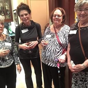 AT INSELBUCH COCKTAIL PARTY: CAROLE KANTOR, ROXANNE FISCHER, RUSTY RICH, JUDY SMITH