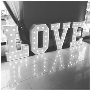 Napis LOVE na wesele Gdynia