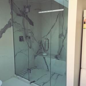 Full height Shower renovation with 2.4m x 1.2m Tiles - 