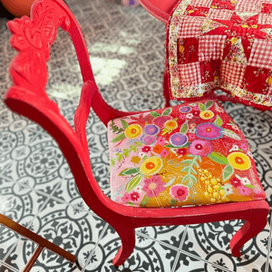 Hand-painted seat