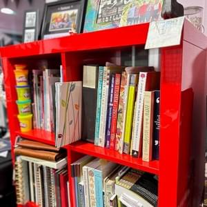 Bookshelf of art books