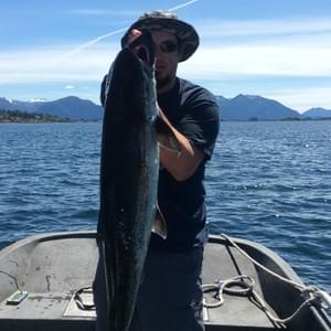 Lucas catches a King Salmon