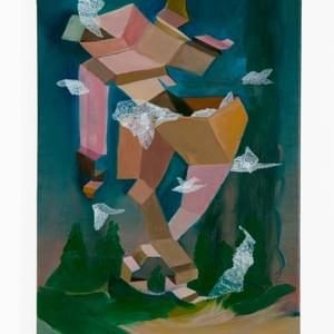 CARDBOARD BOX DANCER MAN WITH FLYING BUBBLE WRAPS