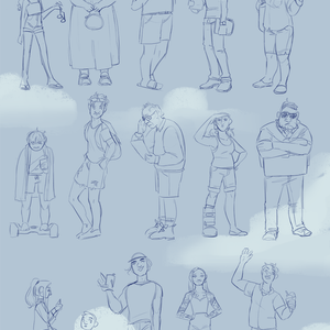 Camping People Sketch
