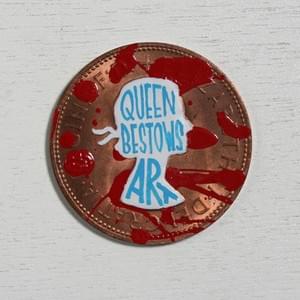 #pennydrops. Hand-painted pre-decimal pennies bearing a fake expansion of the QbA acronym.