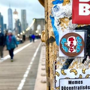 #pennydrops. Hand-painted pre-decimal pennies bearing a fake expansion of the QbA acronym.