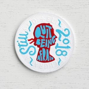 #pennydrops. Hand-painted pre-decimal pennies bearing a fake expansion of the QbA acronym.