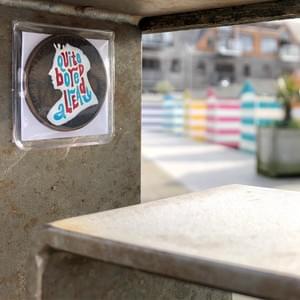 #pennydrops. Hand-painted pre-decimal pennies bearing a fake expansion of the QbA acronym.