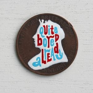 #pennydrops. Hand-painted pre-decimal pennies bearing a fake expansion of the QbA acronym.