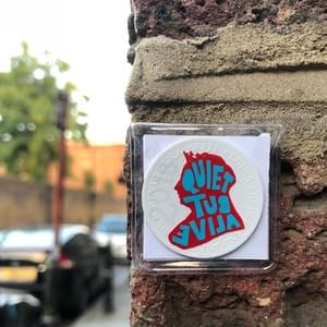 #pennydrops. Hand-painted pre-decimal pennies bearing a fake expansion of the QbA acronym.