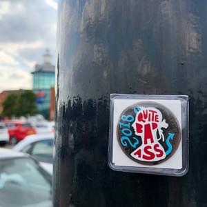 #pennydrops. Hand-painted pre-decimal pennies bearing a fake expansion of the QbA acronym.