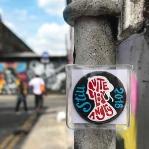 #pennydrops. Hand-painted pre-decimal pennies bearing a fake expansion of the QbA acronym.