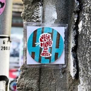 #pennydrops. Hand-painted pre-decimal pennies bearing a fake expansion of the QbA acronym.