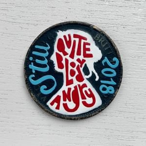 #pennydrops. Hand-painted pre-decimal pennies bearing a fake expansion of the QbA acronym.