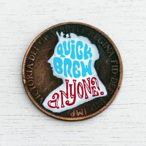 #pennydrops. Hand-painted pre-decimal pennies bearing a fake expansion of the QbA acronym.