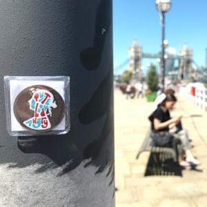 #pennydrops. Hand-painted pre-decimal pennies bearing a fake expansion of the QbA acronym.