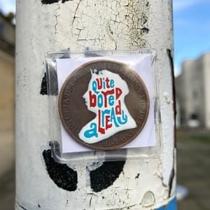 #pennydrops. Hand-painted pre-decimal pennies bearing a fake expansion of the QbA acronym.