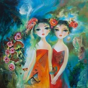 Two in Red and Orange 