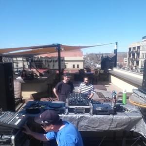 40HZ of Sound setting up on the rooftop of Blondies Ultra Lounge in Colorado Springs, CO
