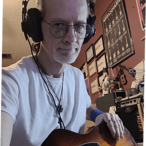 Erick in Studio Playing Tele.