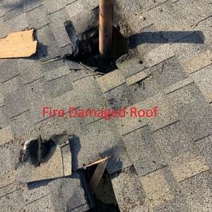 Fire Damaged Roof