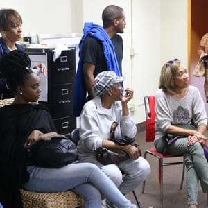 NAMI Urban LA's Board Members Dr. Lynn Goodloe who is standing on the left and Ann Shough who is sitting in the chair on the right attended the workshop.